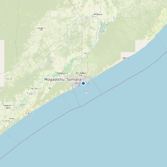 Map of Mogadishu, Somalia Tide Prediction Station