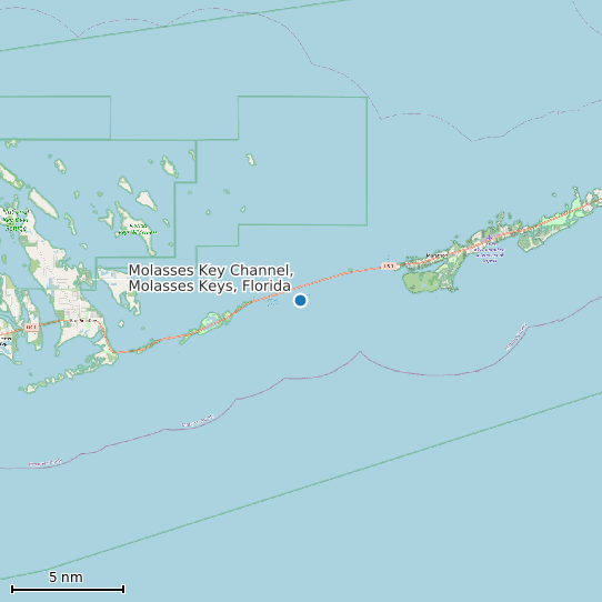 Map of Molasses Key Channel, Molasses Keys, Florida Tide Prediction Station