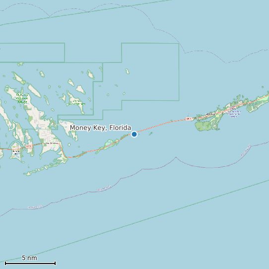 Map of Money Key, Florida Tide Prediction Station