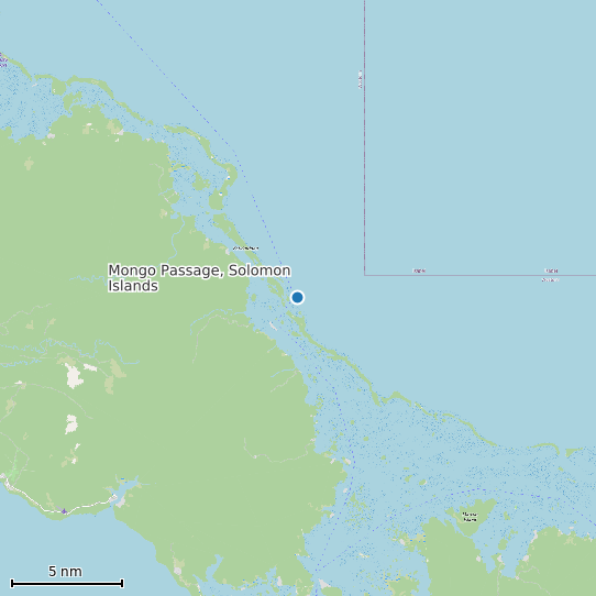 Map of Mongo Passage, Solomon Islands Tide Prediction Station