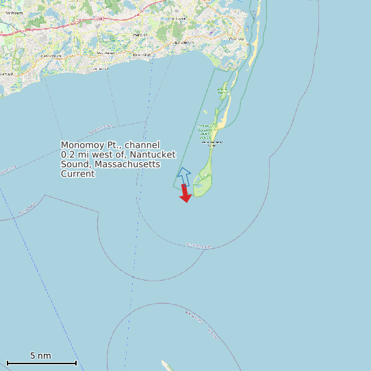 Map of Monomoy Pt., channel 0.2 mi west of, Nantucket Sound, Massachusetts Current Prediction Station
