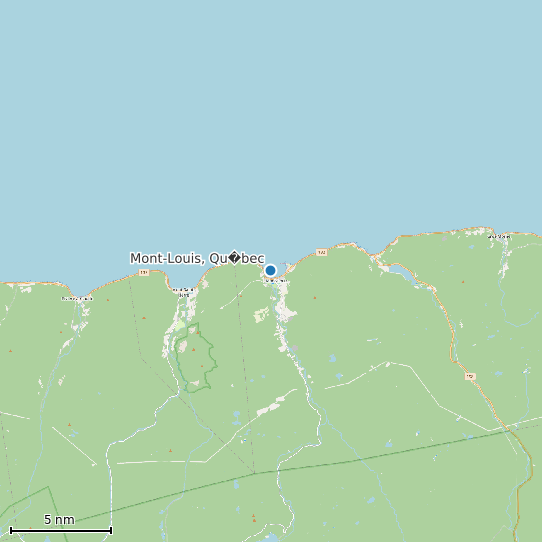 Map of Mont-Louis, Qu�bec Tide Prediction Station