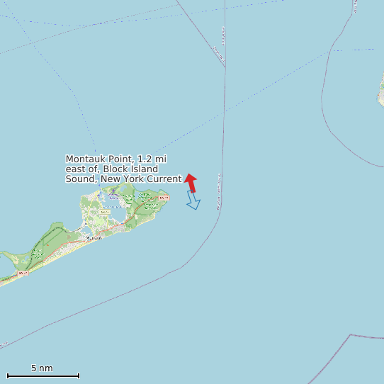 Map of Montauk Point, 1.2 mi east of, Block Island Sound, New York Current Prediction Station