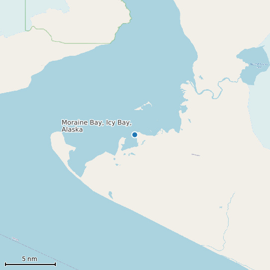 Map of Moraine Bay, Icy Bay, Alaska Tide Prediction Station