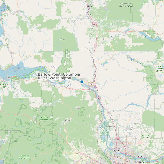 Barlow Point, Columbia River, Washington map