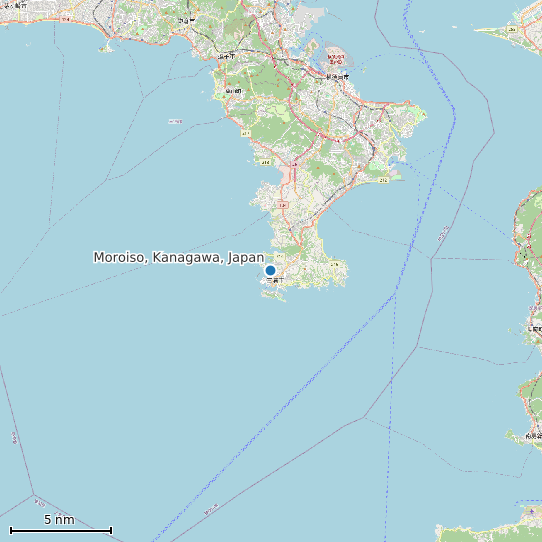 Map of Moroiso, Kanagawa, Japan Tide Prediction Station