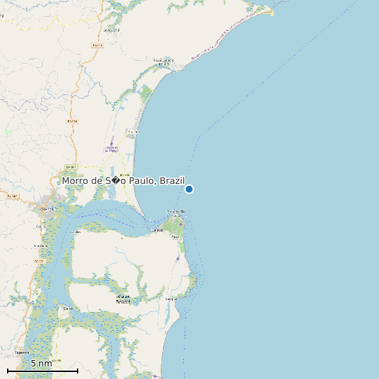 Map of Morro de S�o Paulo, Brazil Tide Prediction Station