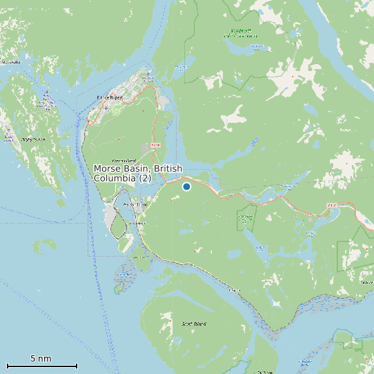 Map of Morse Basin, British Columbia (2) Tide Prediction Station