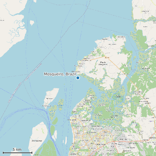 Map of Mosqueiro, Brazil Tide Prediction Station