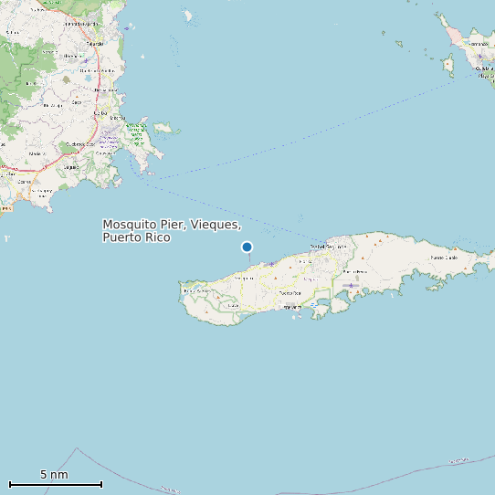 Map of Mosquito Pier, Vieques, Puerto Rico Tide Prediction Station