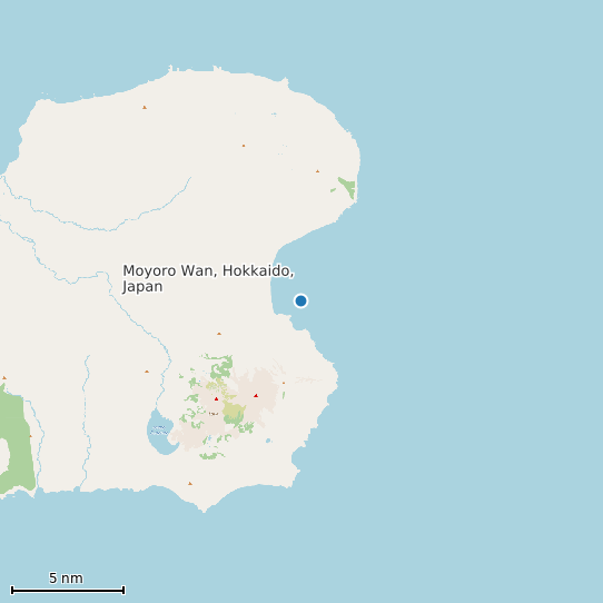 Map of Moyoro Wan, Hokkaido, Japan Tide Prediction Station