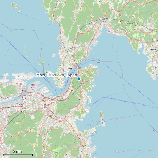 Map of Mozi, Hukuoka, Japan Tide Prediction Station