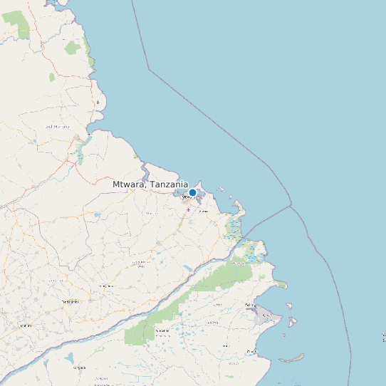 Mtwara, Tanzania map