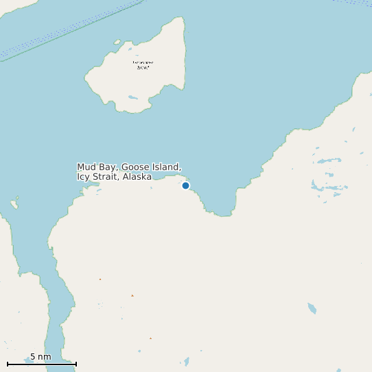 Map of Mud Bay, Goose Island, Icy Strait, Alaska Tide Prediction Station