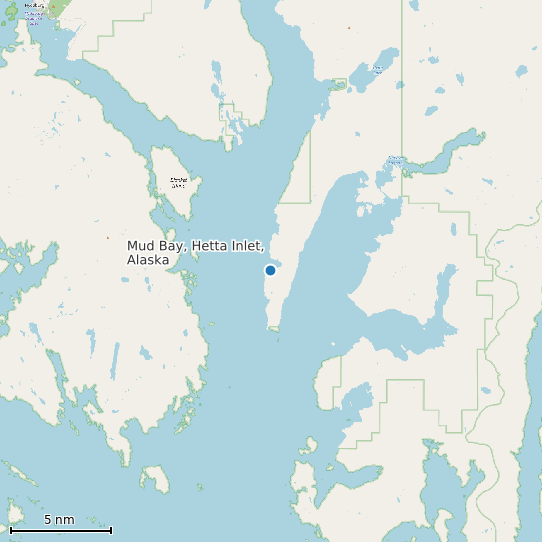 Map of Mud Bay, Hetta Inlet, Alaska Tide Prediction Station