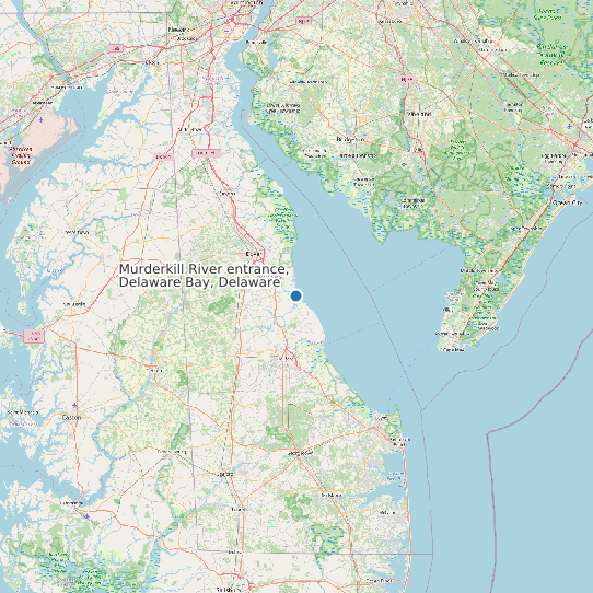Murderkill River entrance, Delaware Bay, Delaware map