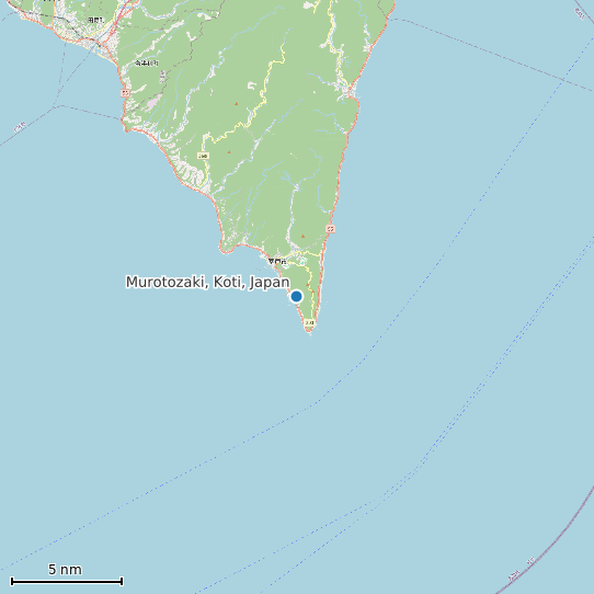 Map of Murotozaki, Koti, Japan Tide Prediction Station