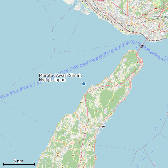 Map of Murotu (Awazi Sima), Hyogo, Japan Tide Prediction Station