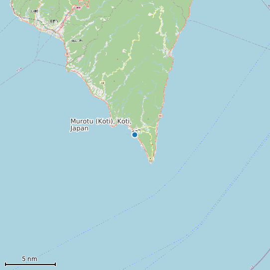 Map of Murotu (Koti), Koti, Japan Tide Prediction Station