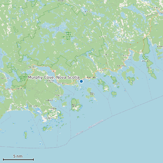 Map of Murphy Cove, Nova Scotia Tide Prediction Station