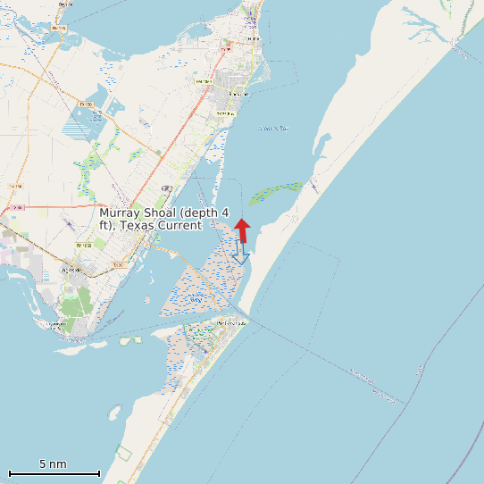 Map of Murray Shoal (depth 4 ft), Texas Current Prediction Station