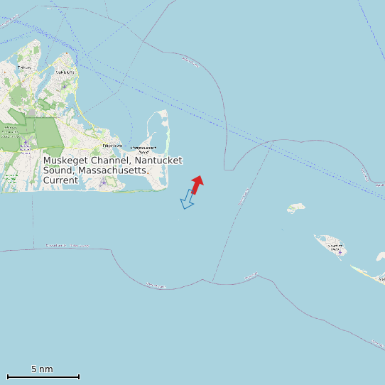 Map of Muskeget Channel, Nantucket Sound, Massachusetts Current Prediction Station