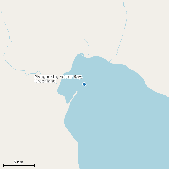 Map of Myggbukta, Foster Bay, Greenland Tide Prediction Station
