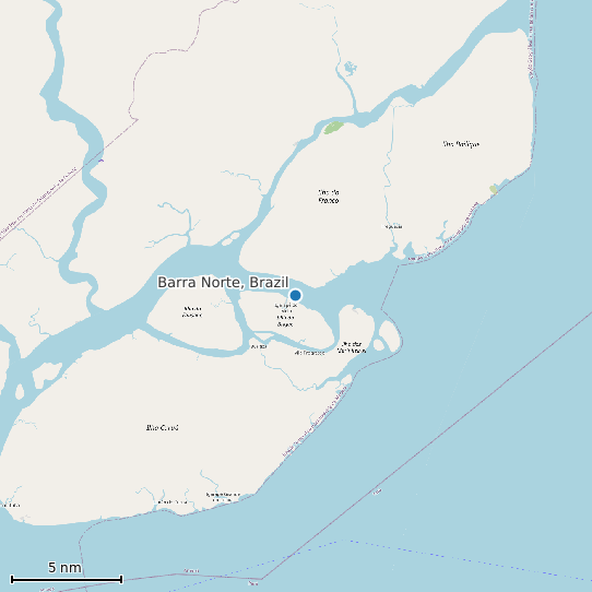 Map of Barra Norte, Brazil Tide Prediction Station
