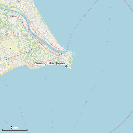 Map of Naarai, Tiba, Japan Tide Prediction Station
