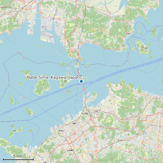 Map of Nabe Sima, Kagawa, Japan Tide Prediction Station