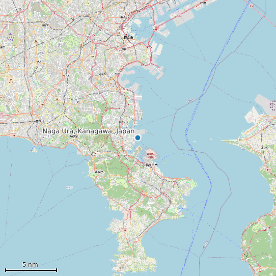 Map of Naga Ura, Kanagawa, Japan Tide Prediction Station
