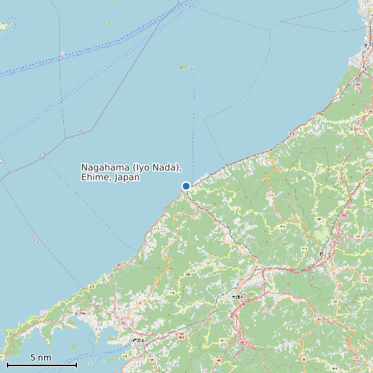 Map of Nagahama (Iyo Nada), Ehime, Japan Tide Prediction Station