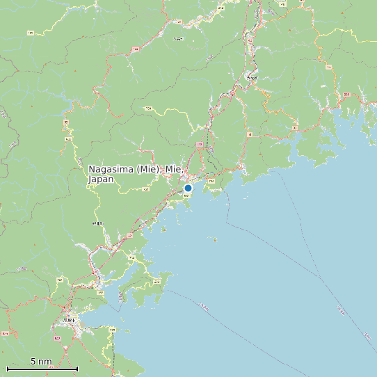 Map of Nagasima (Mie), Mie, Japan Tide Prediction Station