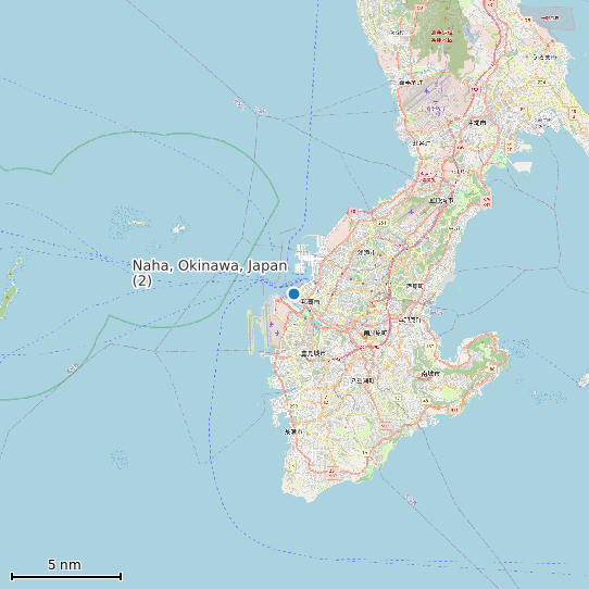 Map of Naha, Okinawa, Japan (2) Tide Prediction Station
