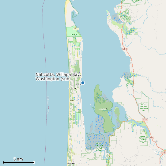 Map of Nahcotta, Willapa Bay, Washington (sub) Tide Prediction Station