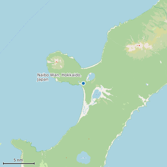 Map of Naibo Wan, Hokkaido, Japan Tide Prediction Station