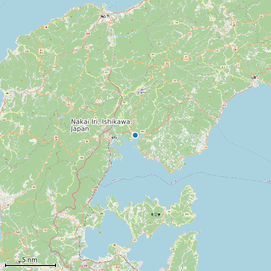 Map of Nakai Iri, Ishikawa, Japan Tide Prediction Station