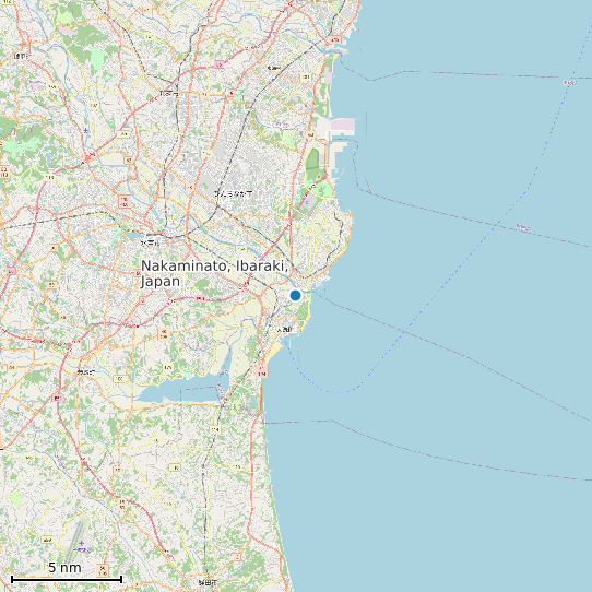 Map of Nakaminato, Ibaraki, Japan Tide Prediction Station