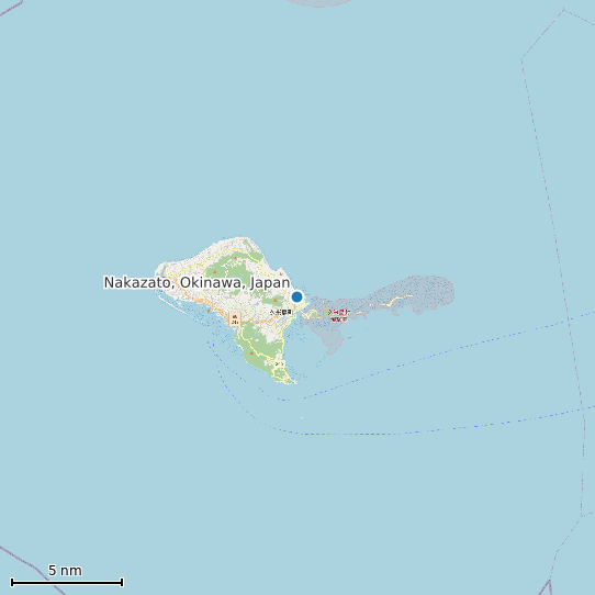 Map of Nakazato, Okinawa, Japan Tide Prediction Station