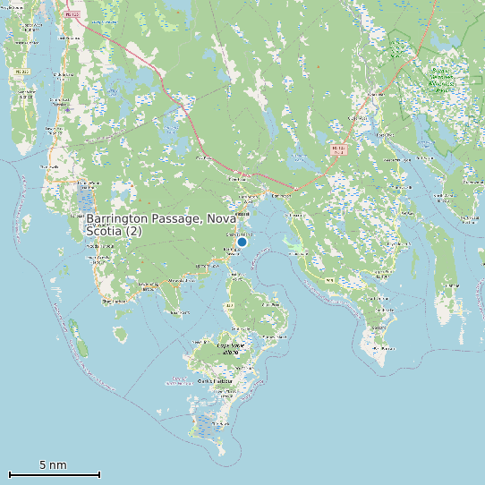 Map of Barrington Passage, Nova Scotia (2) Tide Prediction Station