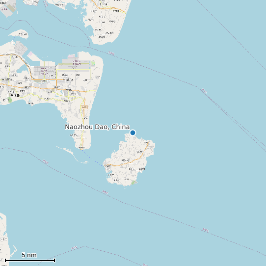 Map of Naozhou Dao, China Tide Prediction Station