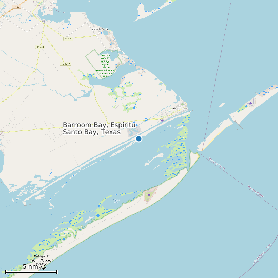 Map of Barroom Bay, Espiritu Santo Bay, Texas Tide Prediction Station