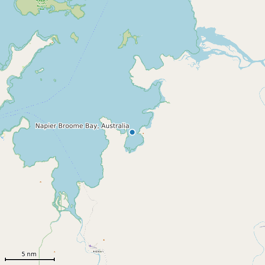 Map of Napier Broome Bay, Australia Tide Prediction Station
