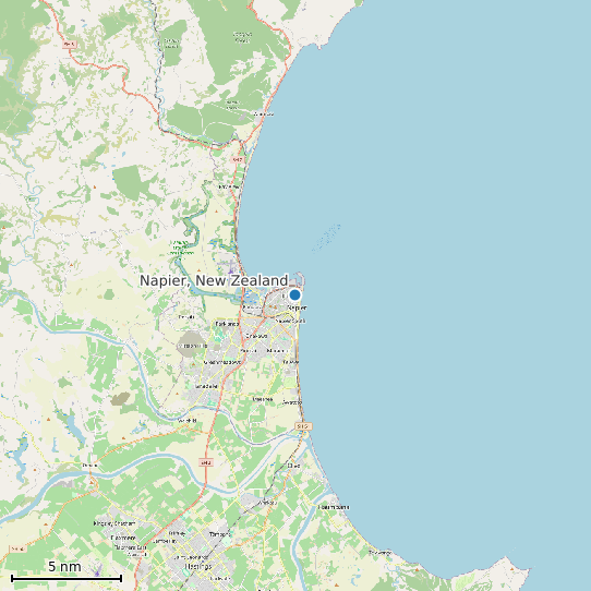 Map of Napier, New Zealand Tide Prediction Station