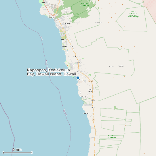 Map of Napoopoo, Kealakekua Bay, Hawaii Island, Hawaii Tide Prediction Station