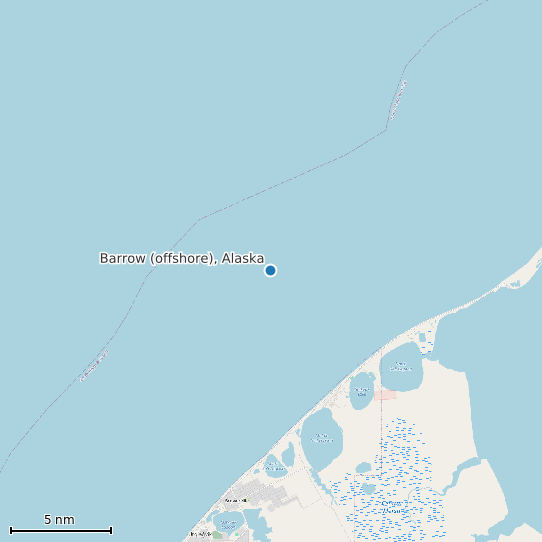 Map of Barrow (offshore), Alaska Tide Prediction Station