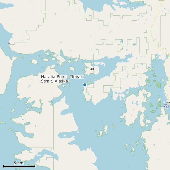 Map of Natalia Point, Tlevak Strait, Alaska Tide Prediction Station