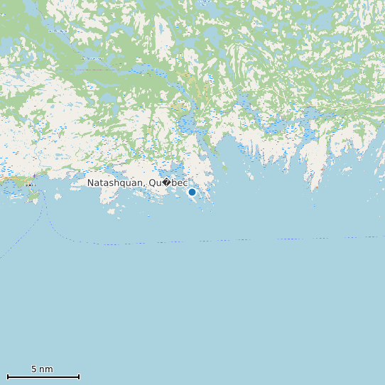 Map of Natashquan, Qu�bec Tide Prediction Station