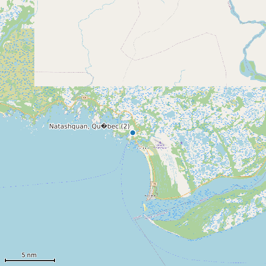 Map of Natashquan, Qu�bec (2) Tide Prediction Station