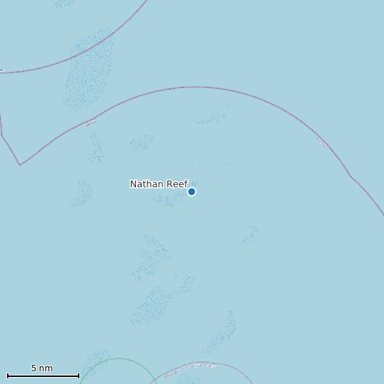 Map of Nathan Reef Tide Prediction Station